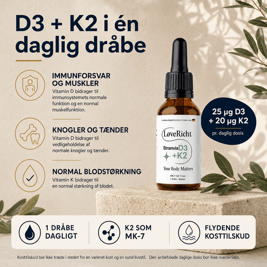 LøveRicht Vitamin D3 + K2 – 50 ml - Stranvia