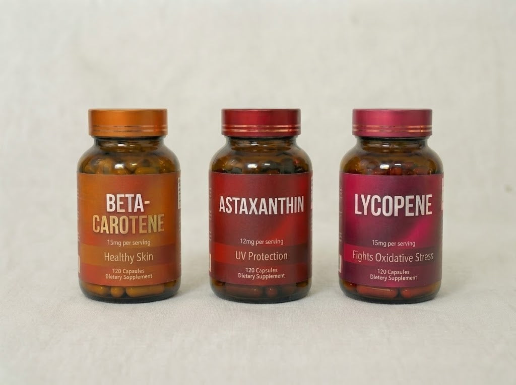 Beta-Carotene, Astaxanthin, and Lycopene Supplements