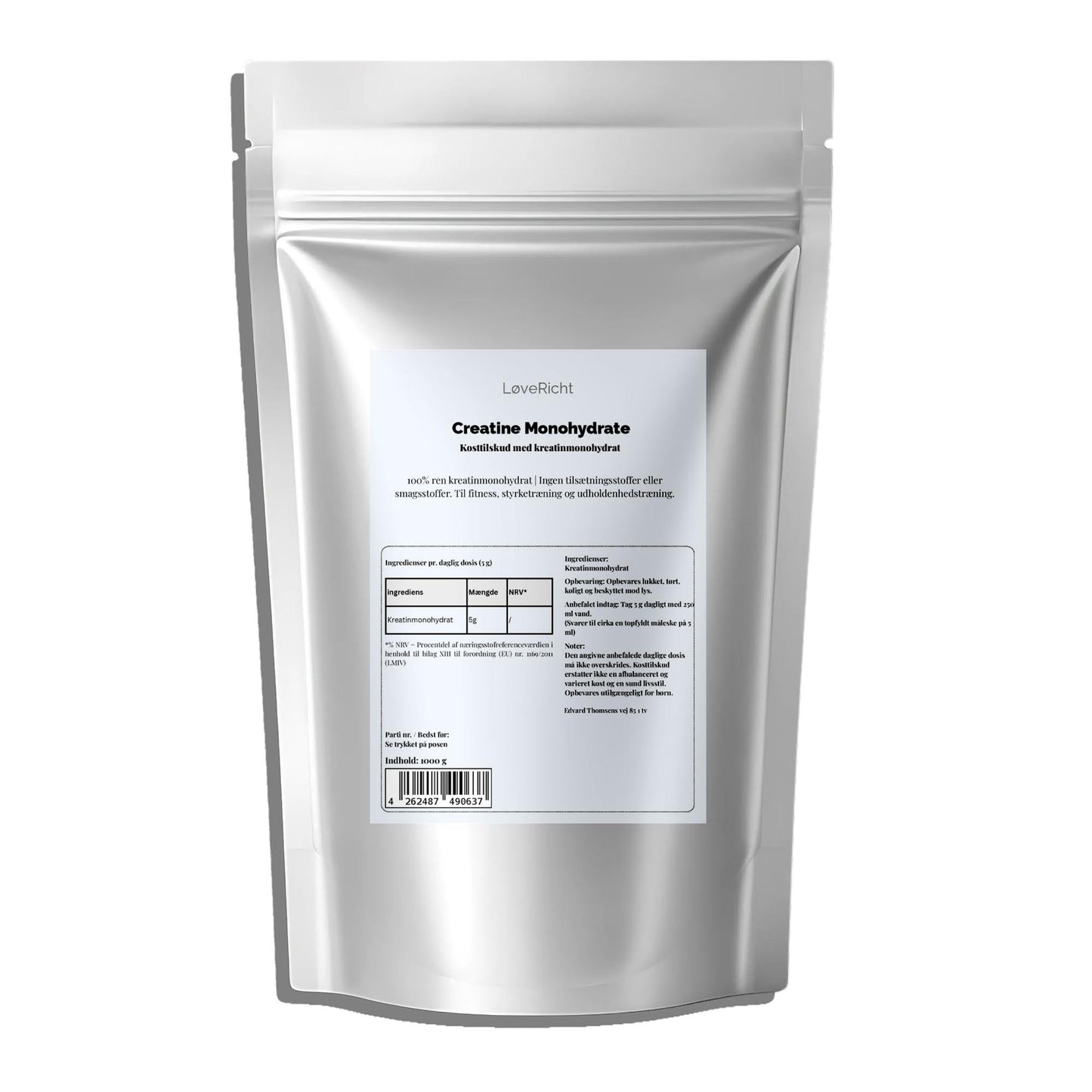 LøveRicht Creatine Monohydrate - 1000g Pack