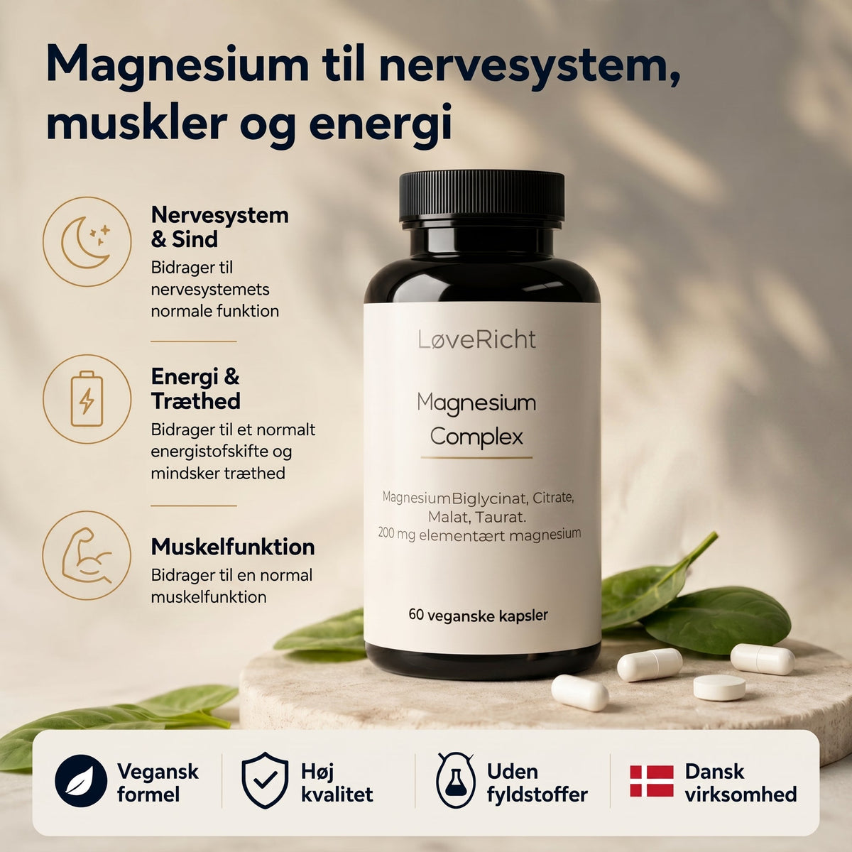 LøveRicht Magnesium Complex – 60 tabletter - Stranvia